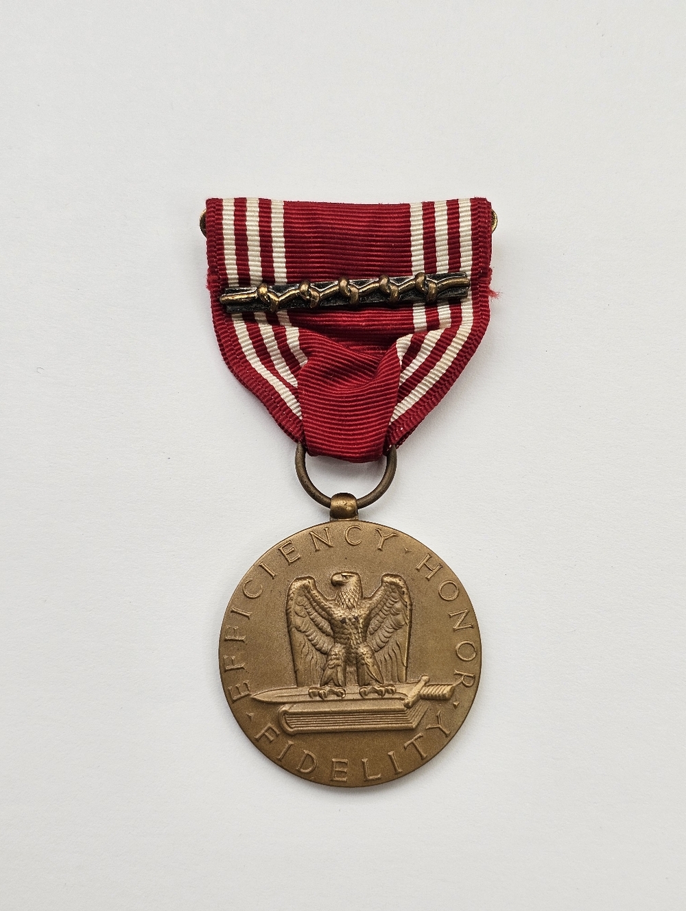 WWII Original US Army Good Conduct Medal - Efficiency Honor Fidelity - 2nd Award